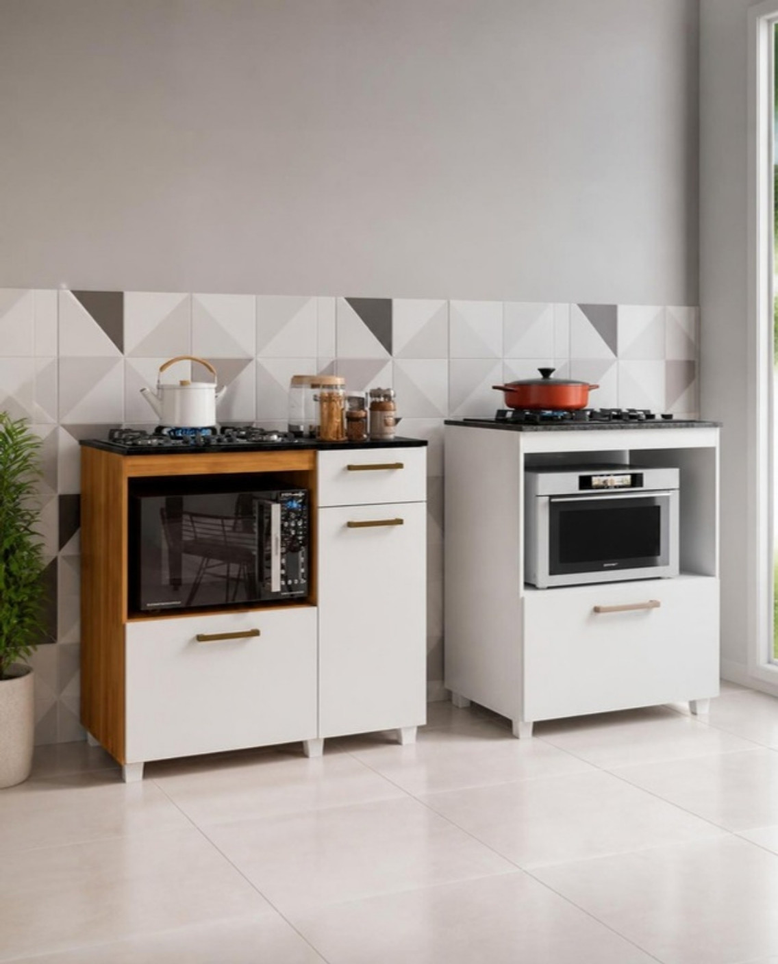 Balcão Cooktop Melanie e Parma