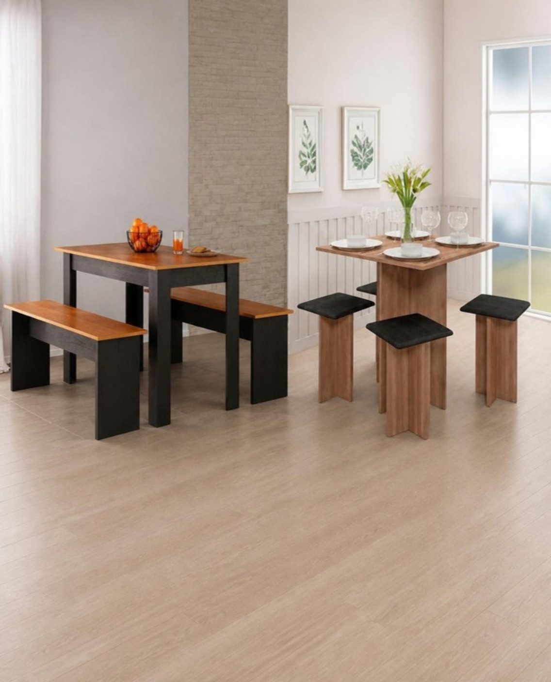 Mesa e Banquetas Edna